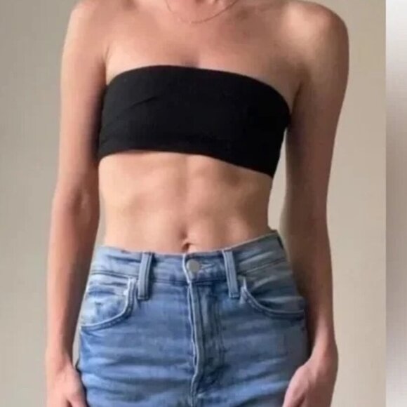 Revolve We Wore What Black Bandeau Top Medium - Picture 1 of 7